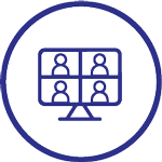 live events streaming multi panel speakers icon