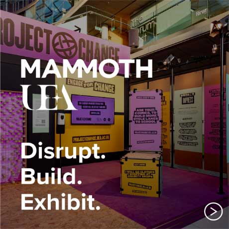 exhibition stand design uea university of east anglia mammoth case study