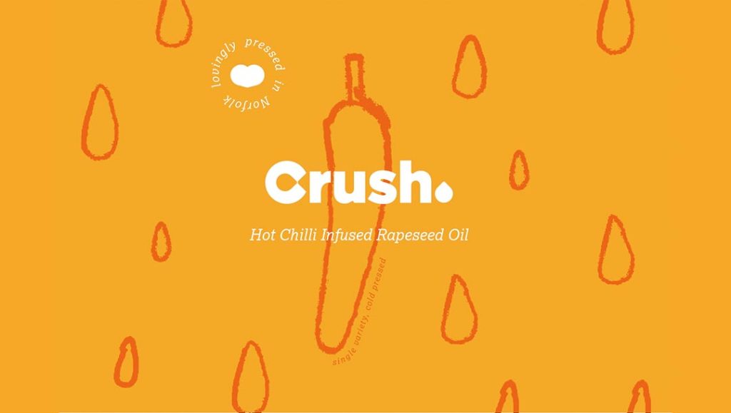 crush logo rebrand by graphics team at production bureau