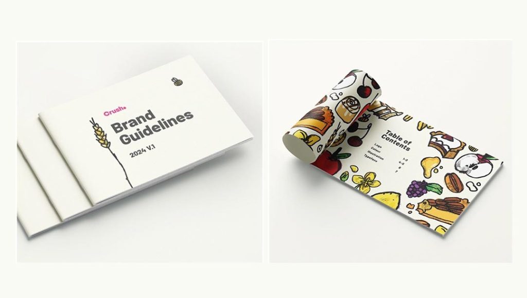 crush logo rebrand by graphics team at production bureau