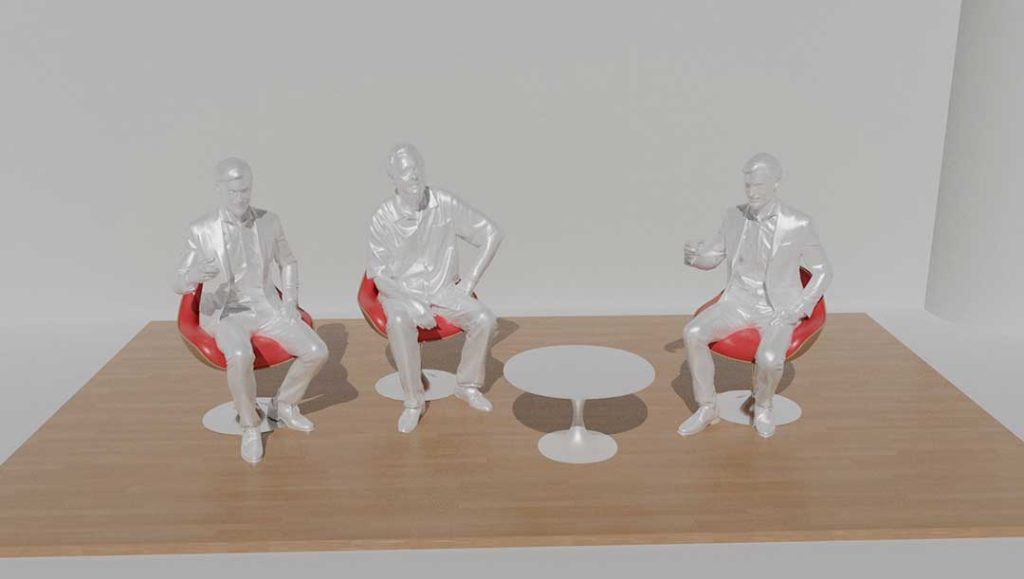 3d generated virtual environment showing the virtualisation for the live event