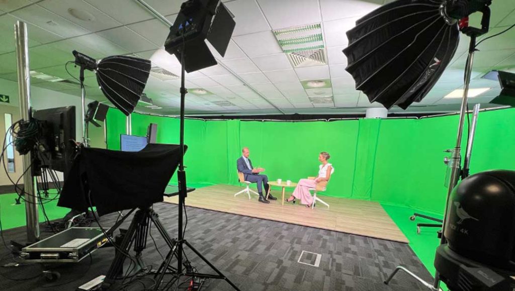 live filming and support for the cll exchange lighting, sound, green screen and camera equipment hire