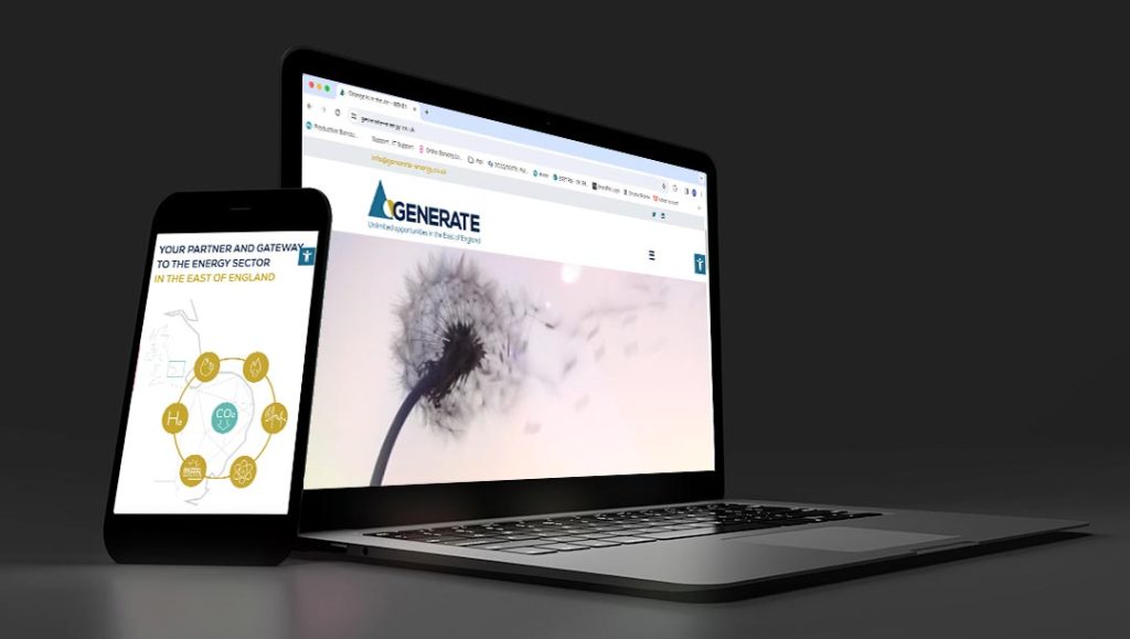 generate East of England Energy Zone rebranding by production bureau set design exhibition