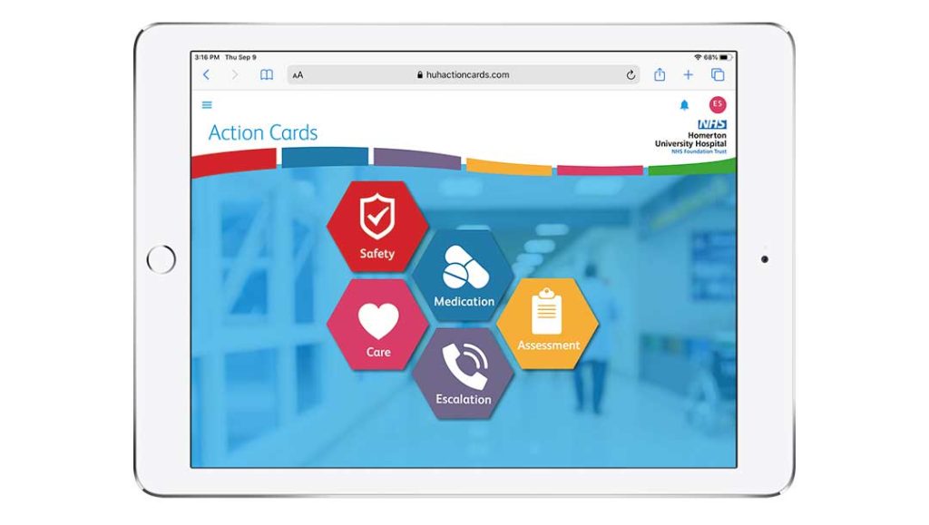 nhs homerton digital solution responsive app developed by production bureau