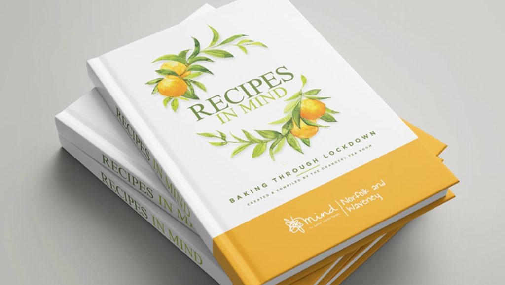 recipe book from mind designed by norfolk based production bureau agency