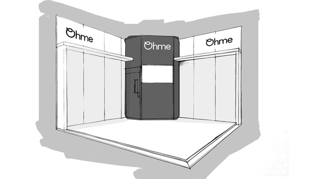 ohme electric car reached out to production bureau to design bespoke exhibition stand