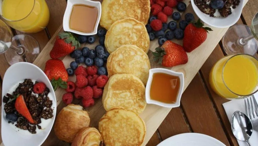 breakfast spread from mind recipe book designed by norfolk based production bureau agency