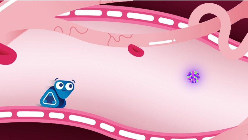 nhs 2d platformer educational game built and designed by production bureau