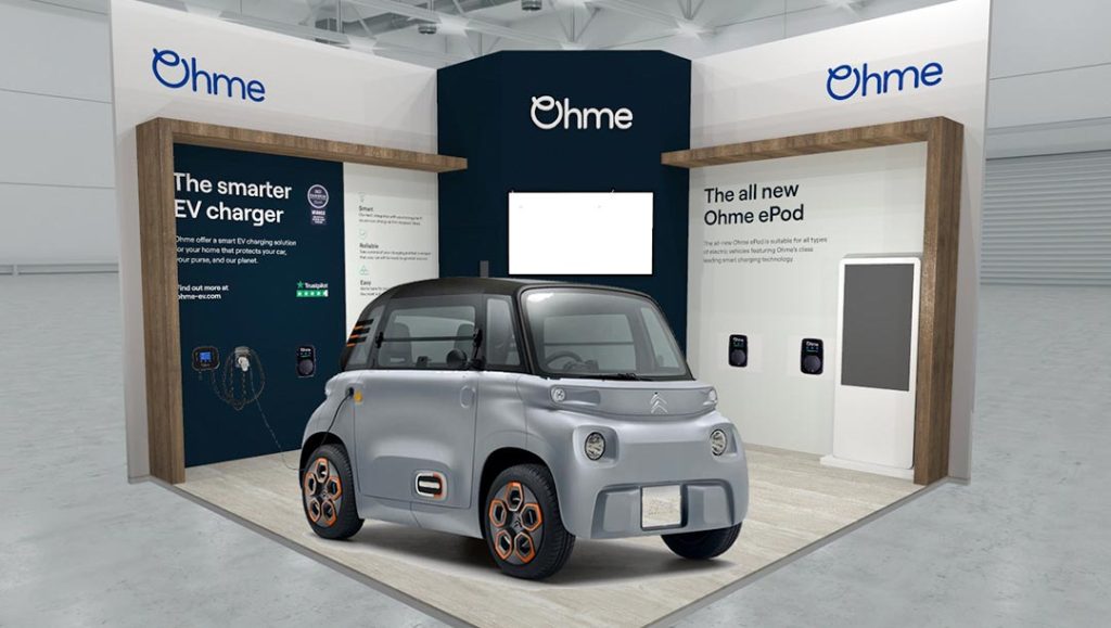 ohme electric car reached out to production bureau to design bespoke exhibition stand
