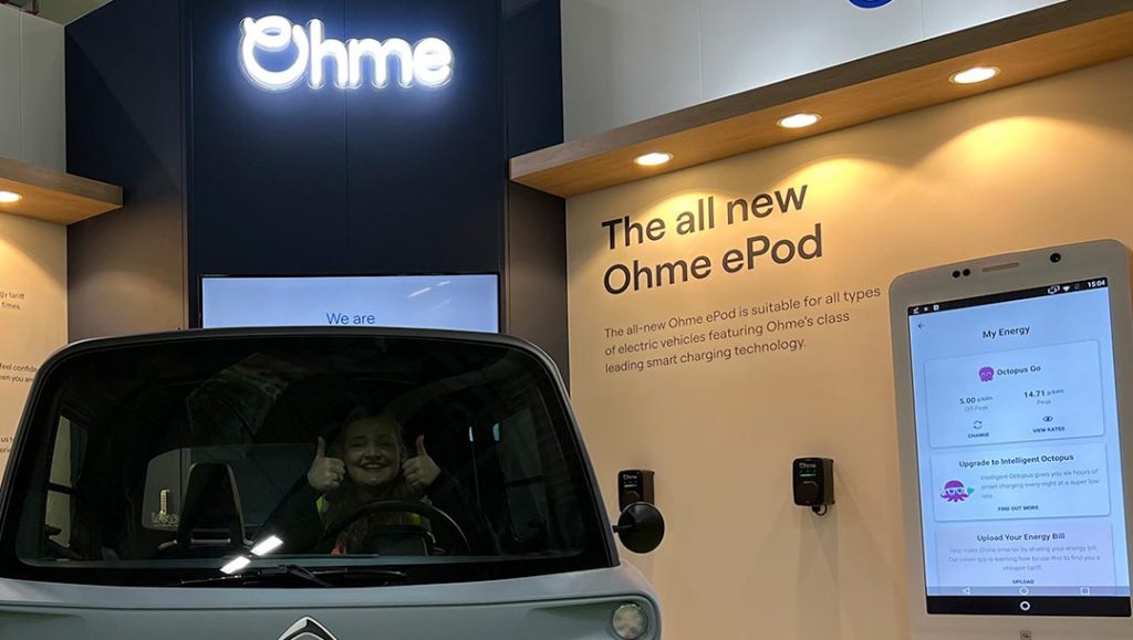 ohme electric car reached out to production bureau to design bespoke exhibition stand